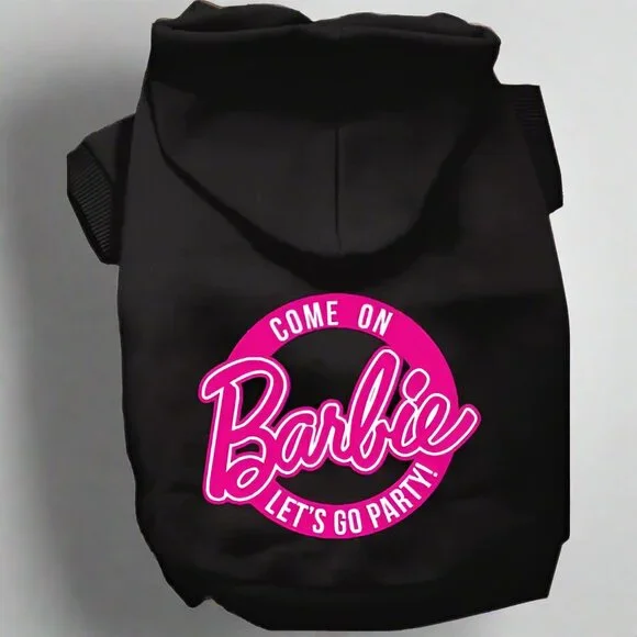 Barbie Themed Dog/Puppy Hoodie Fits Pets 3-6 Lbs. (SM), Made in USA - Picture 1 of 2